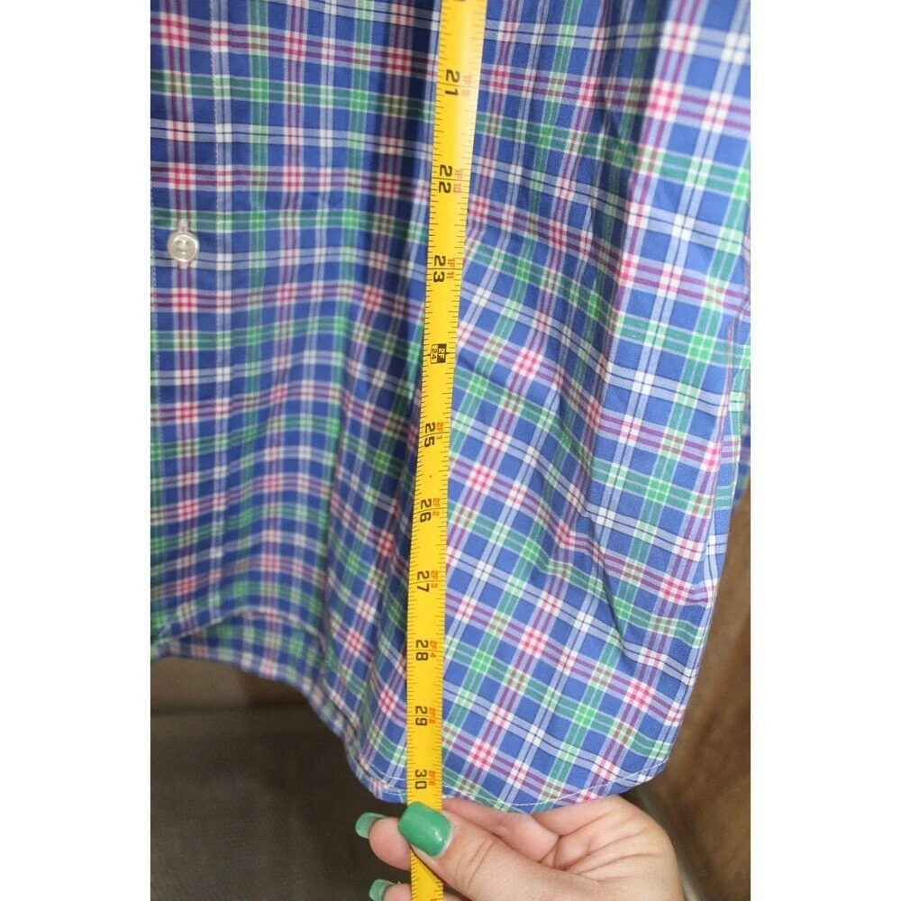 Polo Ralph Lauren Colorful Plaid Button Down Shirt Stretch Men's Size Medium